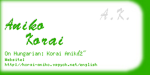 aniko korai business card